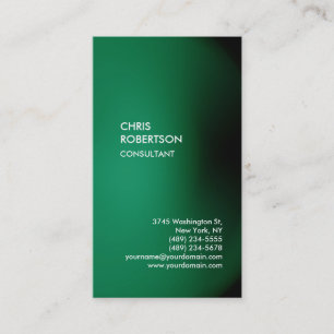 Carte de visite unique vertical vert tendance