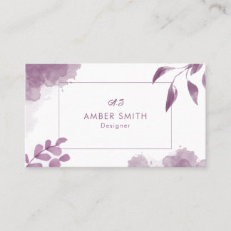 Carte De Visite Unique Watercolor Modern Business Card | Artistic 