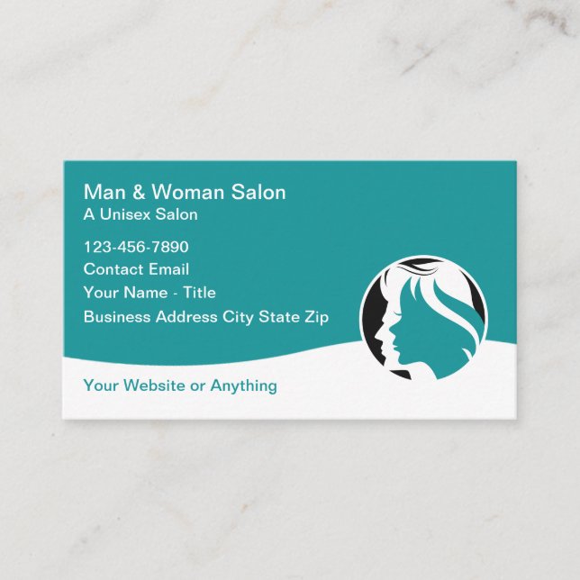 Carte De Visite Unisex Hair And Beauty Salon (Devant)