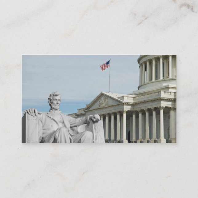 Carte De Visite United States Capital & Lincoln (Devant)