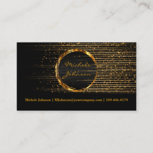 Carte De Visite Univers abstrait de lumière d'étoile d'or de tir