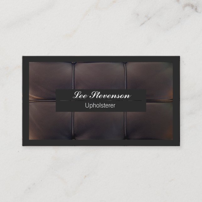 Carte de visite Upholsterer (Devant)
