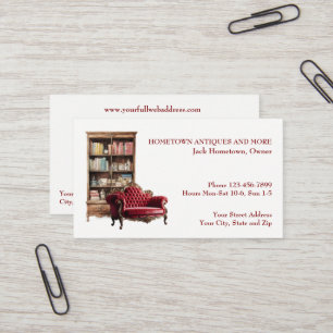 Carte de visite Upholsterer revendeur de magasin d