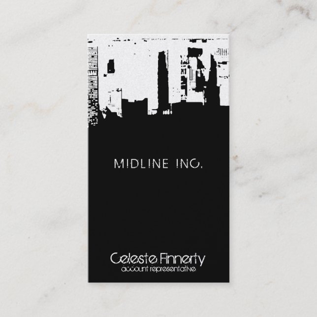 Carte De Visite Uptown Downtown Skyline (Devant)