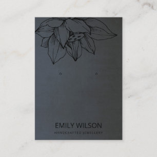 CARTE DE VISITE URBAN NOIR SUR LE LOTUS NOIR SIMPLE EARRING AFFICH