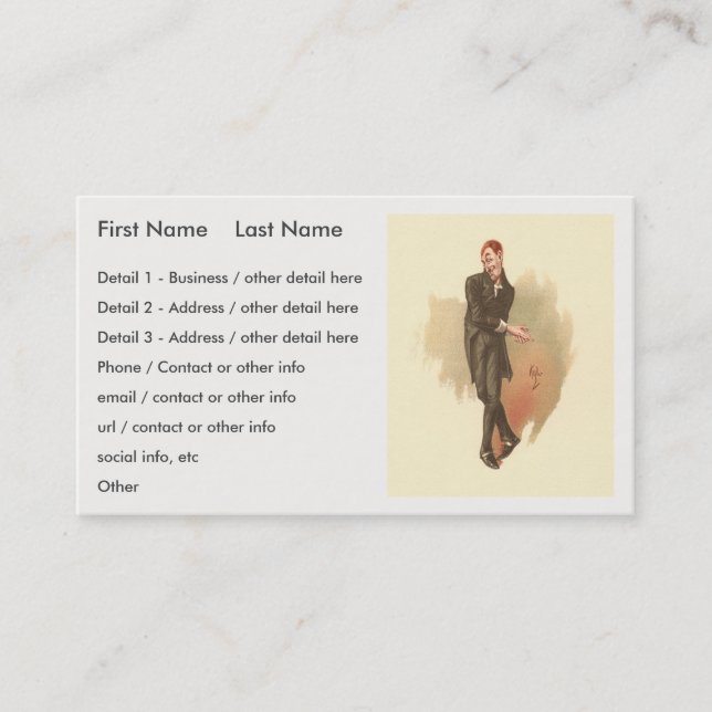 Carte De Visite Uriah Heep par Kyd de David Copperfield de Dickens (Devant)