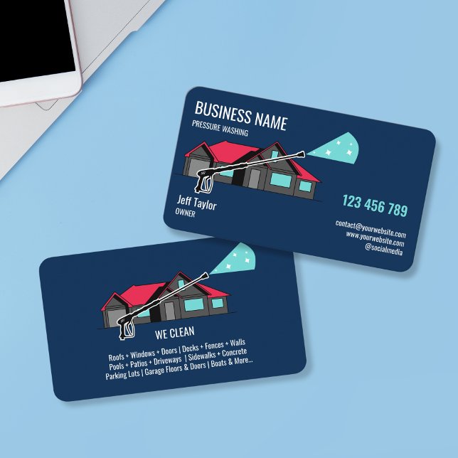 Carte De Visite Usine de lavage à pression professionnelle (Créateur téléchargé)