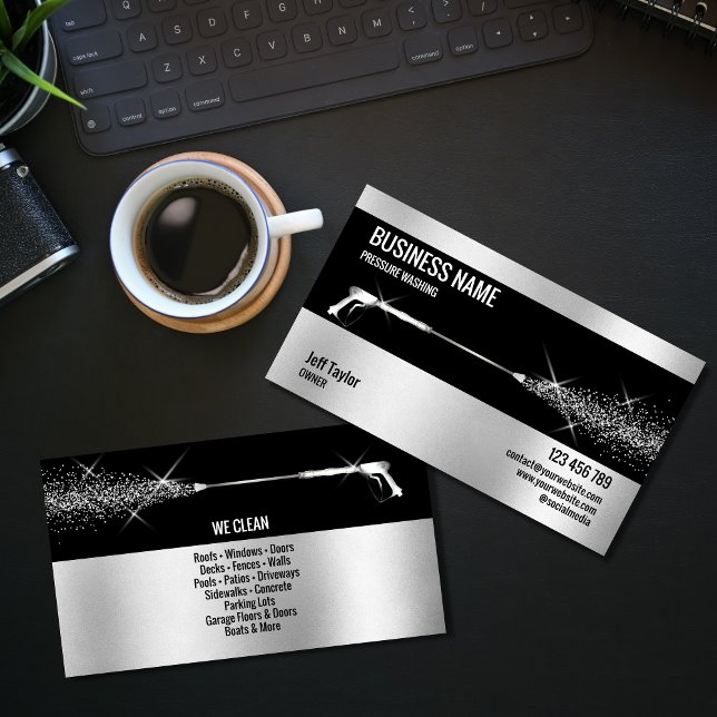 Carte De Visite Usine de lavage à pression professionnelle (Créateur téléchargé)