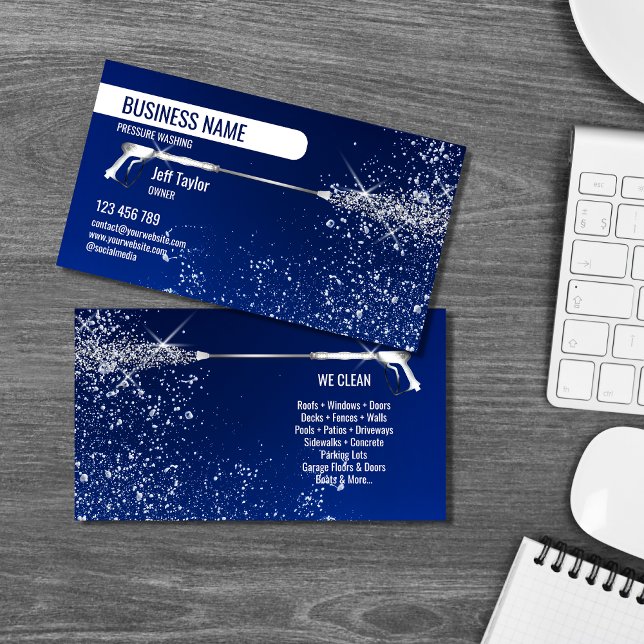 Carte De Visite Usine de lavage à pression professionnelle (Créateur téléchargé)