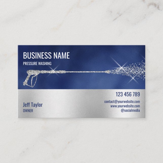 Carte De Visite Usine de lavage à pression professionnelle (Devant)