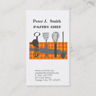Carte De Visite Ustensiles culinaires de cuisine de cuisson pour