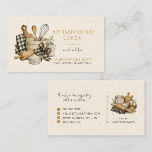 Carte De Visite Ustensiles de Boulangerie Boulanger Artisan Boulan