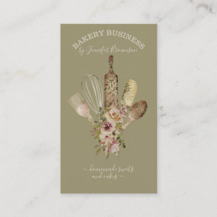 Carte De Visite Ustensiles de cuisson Traiteur Cuisinier sage rétr
