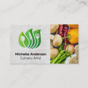 Carte De Visite Ustensiles Logo Naturel   Produits frais