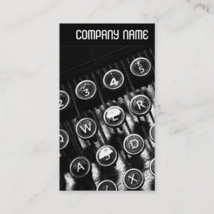 Carte De Visite V en-tête - machine à écrire vintage
