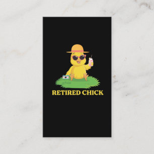 Carte De Visite Vacances de poussins à la retraite Relaxant Maman 