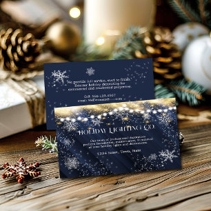 Carte De Visite Vacances Décoration Snowflakes Étoiles