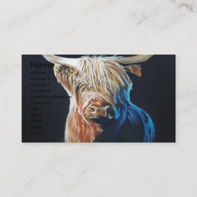 Carte De Visite Vache de haute mer (Devant)
