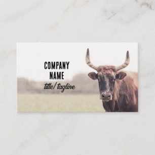 Carte De Visite vache rustique pays style vintage