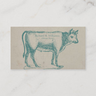 Carte De Visite Vache vintage à Taureau