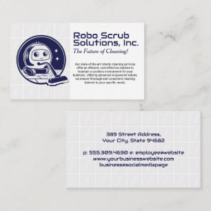 Carte De Visite Vacuumage d'un robot   Services de nettoyage