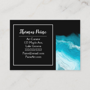 Carte De Visite Vague bleue et noire