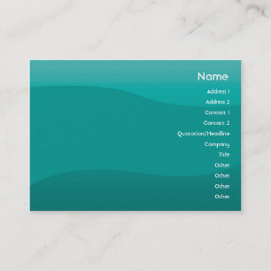 Carte De Visite Vague turquoise - maigre