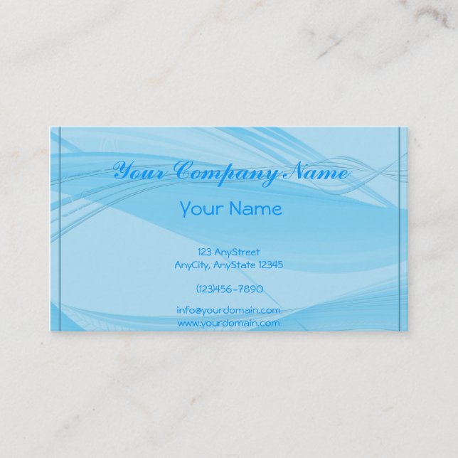 Carte De Visite Vagues bleues (Devant)