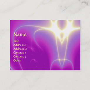 CARTE DE VISITE VAGUES CLAIRES BLANCHES ABSTRAITES DE FUCHSIA