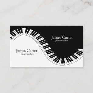 Carte De Visite Vagues de clavier pour piano