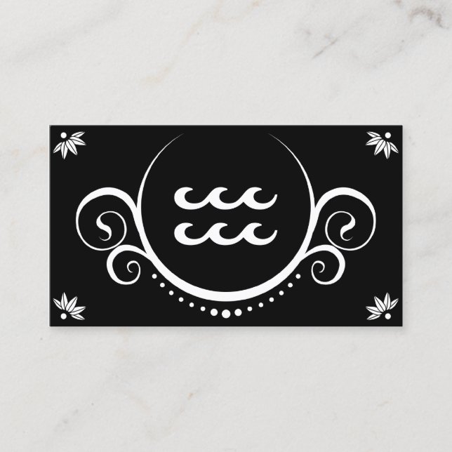 Carte De Visite vagues d'eau sophistication aquarius (Devant)