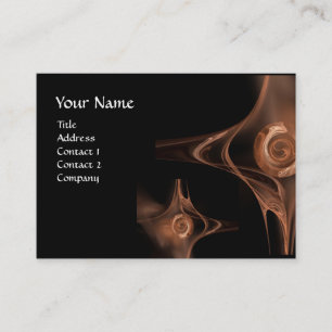 Carte De Visite VAGUES FRACTALES noir brun clair