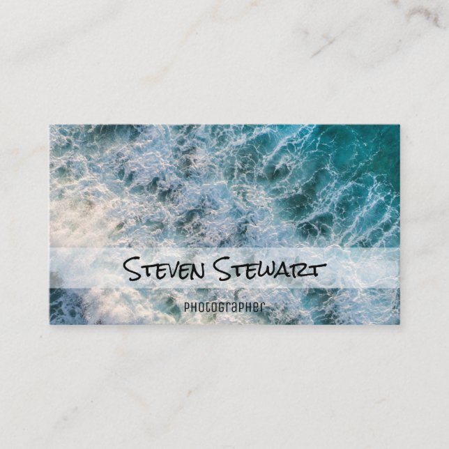 Carte De Visite Vagues | Photographe (Devant)