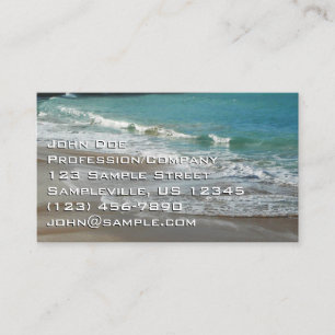 Carte De Visite Vagues sur la plage bleu turquoise Océan