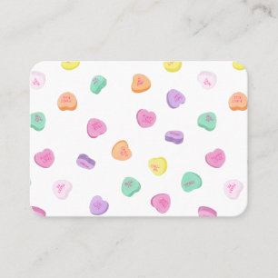 Carte De Visite Valentines Day Candy Hearts Motif