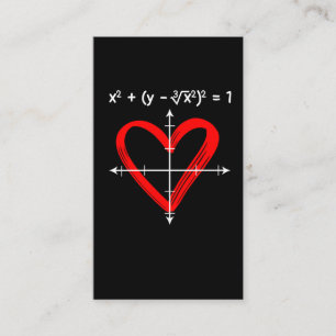 Carte De Visite Valentines Day Love Math Equitation Mathématicien