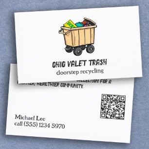 Carte De Visite Valet QR Trash