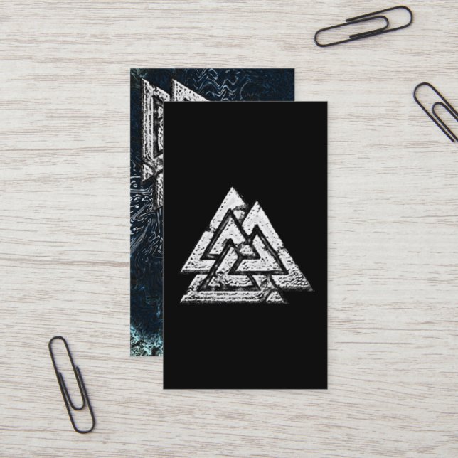 Carte De Visite Valknut~ (Wavy) (Devant/Arrière en situation)