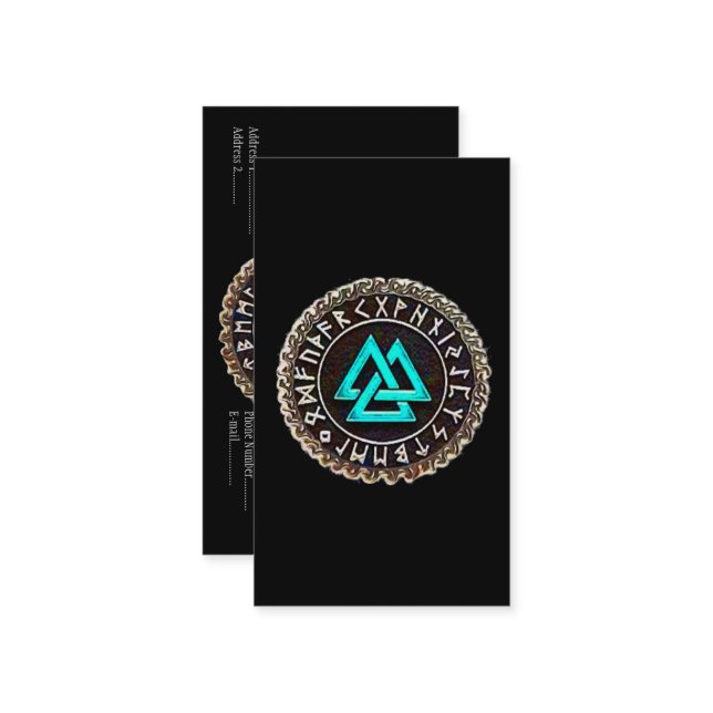 Carte De Visite Valknut~ (Winding)  (Devant/Arrière en situation)