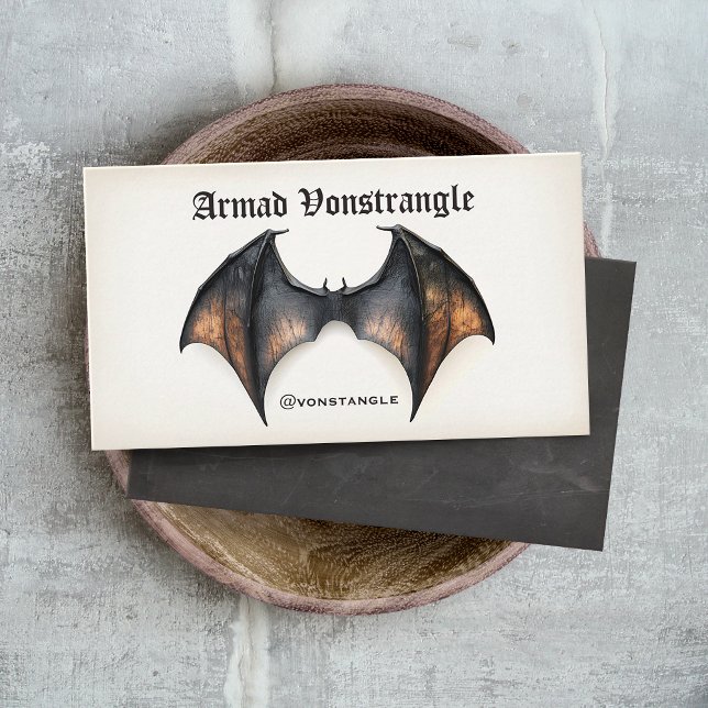 Carte De Visite Vampire Bat (vampire bat wings business cards)