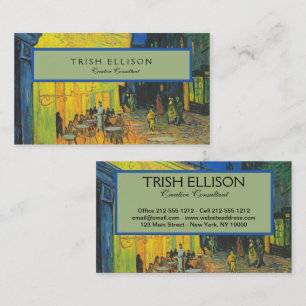 Carte De Visite Van Gogh Café Terrasse Rue Française Scène
