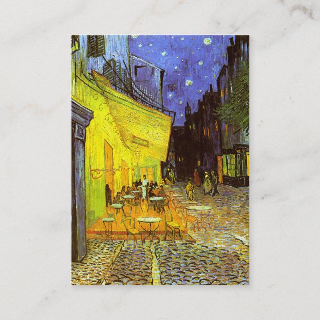 Carte De Visite Van Gogh : Terrasse de café la nuit (Devant)