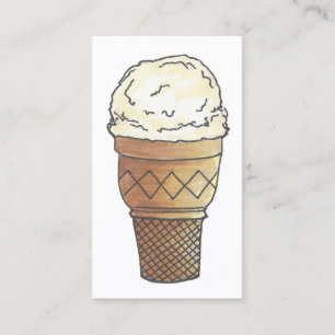 Carte De Visite Vanilla Ice Cream Cone Soda Fontaine Shopping Nour