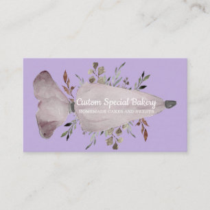 Carte De Visite Vanille violette Boulangerie Fleurs Pâtisserie de 