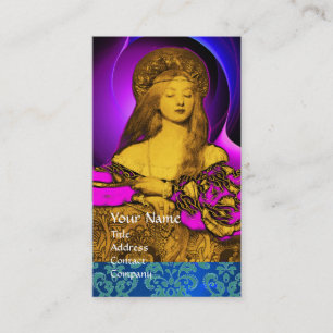 Carte De Visite VANITÉ BEAUTÉ-MODE COSTUME DESIGNER Blue Damask