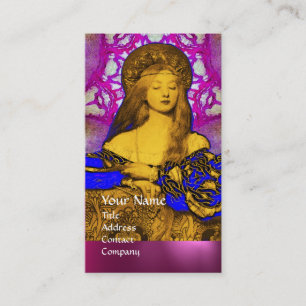 Carte De Visite VANITÉ BEAUTÉ-MODE COSTUME DESIGNER Rose violet