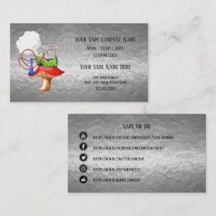 Carte De Visite VAPE   Hookah Silver Business Médias sociaux