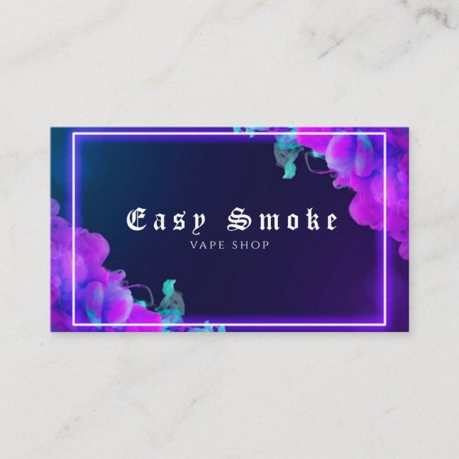 Carte De Visite Vape Shop Neon (Devant)