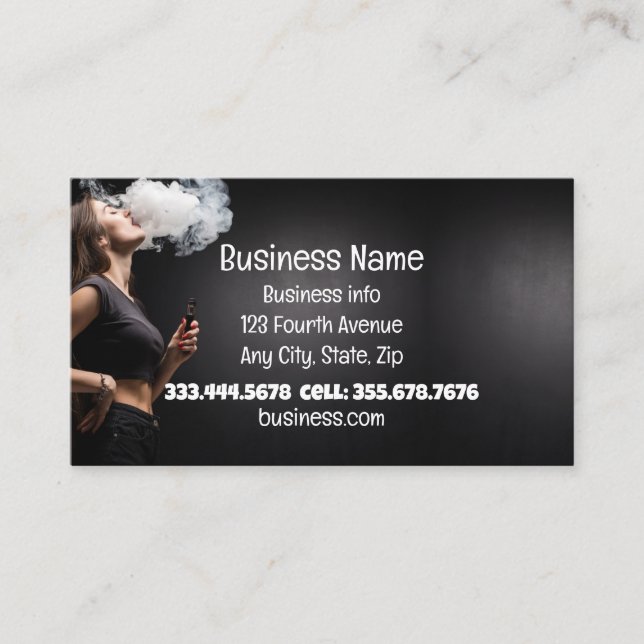 Carte De Visite Vape Smoke Shop Store Cigarette électronique (Devant)