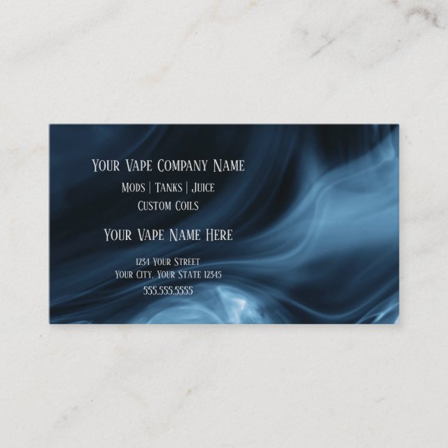 Carte De Visite VAPE | VAPE Cloud Blue (Devant)